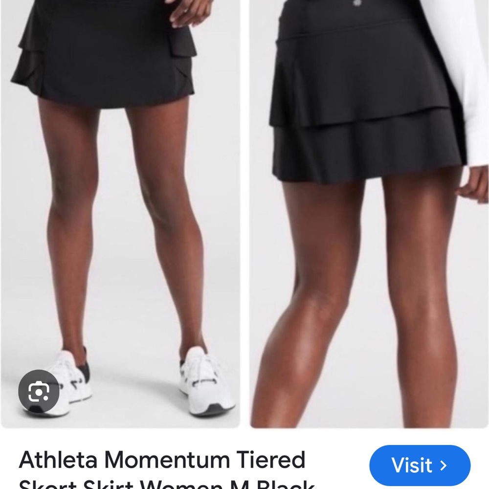 Athleta Black Tiered Skort